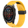 Correa de reloj de silicona de 22 mm con hebilla plegable y orificio de 47 mm para Garmin Fenix 8 AMOLED (amarillo)