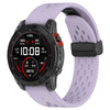 Correa de reloj de silicona de 26 mm con hebilla plegable y orificio de 51 mm para Garmin Fenix 8 AMOLED (morado)