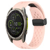 Correa de silicona para reloj Garmin Fenix 8 MIP con hebilla plegable de 51 mm y 26 mm (rosa)