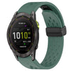 Correa de silicona para reloj Garmin Enduro con hebilla plegable de 3 orificios y 26 mm (verde oscuro)