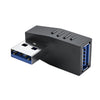 ENKAY Adaptador USB 3.0 Ángulo de 90 grados Conector extensor de acoplador combinado macho a hembra, Ángulo: Horizontal izquierdo