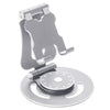 Soporte para teléfono de escritorio giratorio de 360 grados, plegable y portátil G62 (plateado)