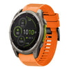 Correa de silicona para reloj Garmin Fenix 8 MIP de 51 mm y 26 mm de liberación rápida (naranja)