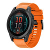 Correa de silicona de liberación rápida para reloj Garmin Fenix E de 47 mm y 22 mm (naranja)