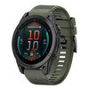 Correa de silicona de liberación rápida para reloj Garmin Fenix E de 47 mm y 22 mm (verde militar)