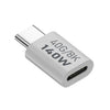 Adaptador de transmisión USB 3.1 tipo C a tipo C 40 Gbps 8K Carga de 140 W 5 A, especificación: Tipo C macho a hembra