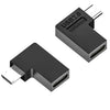 Adaptador tipo C hembra a micro USB macho Transmisión de carga de datos, especificación: Tipo C hembra a micro macho con curvatura derecha