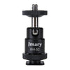 JMARY BH-02 Adaptador de tornillo de 1/4 con rótula de bola de trípode giratoria de 360 grados