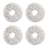 JUNSUNMAY 4 piezas de repuesto de almohadillas de fregona lavables para ECOVACS DEEBOT X1 Turbo / X2 Omni / T20 Pro (blanco)