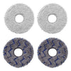JUNSUNMAY 4 almohadillas de repuesto lavables para fregona ECOVACS DEEBOT X1 Turbo / X2 Omni / T20 Pro (gris + gris azul)