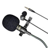 JMARY MC-R5 Lavalier Micrófono con cable de puerto de 3,5 mm con auricular de monitoreo de sonido, Longitud: 3 m