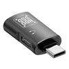 JS-109 Adaptador OTG convertidor USB-C / Type-C a Type-C + USB 3.0 para auriculares digitales y U-Disk (negro)