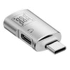 JS-109 Adaptador OTG convertidor USB-C / Type-C a Type-C + USB 3.0 para auriculares digitales y disco U (plateado)