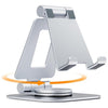 AS007-XS Soporte ajustable para teléfono de escritorio de aleación de aluminio (plateado)