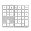 Teclado K-35 para computadora portátil, 35 teclas, accesorios para tableta, teclado Bluetooth (plateado)