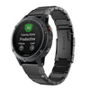 Correa de acero inoxidable para reloj Garmin Descent Mk3i de 43 mm con diseño de carey y 20 mm (negra)