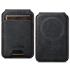 Suteni S2 mobile phone magnetic card case card sleeve MagSafe magnetic coil PU leather(Black)