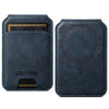 Suteni S2 mobile phone magnetic card case card sleeve MagSafe magnetic coil PU leather(Blue)