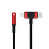 Cable adaptador de auriculares JS-65 macho a audio hembra de 3,5 mm (rojo)