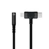 Cable adaptador de auriculares JS-65 macho a audio hembra de 3,5 mm (negro)