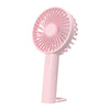 F35 con orificio para colgar Ventilador de refrigeración recargable Potente ventilador de mano Ventilador de escritorio de 1200 mAh (rosa)