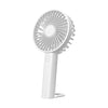 Ventilador de mano potente F35 con orificio para colgar, recargable, 1200 mAh, para escritorio (blanco)