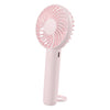 Ventilador de escritorio portátil recargable de mano con orificio para colgar y bajo nivel de ruido S3 de 3 velocidades (rosa)