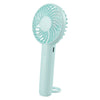 Ventilador de escritorio con orificio para colgar de bajo ruido y 3 velocidades S3, ventilador de refrigeración portátil recargable (azul bebé)