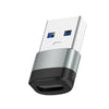 Adaptador OTG USB3.0 macho a USB-C / Type-C hembra Transmisión de 5 Gbps (gris)