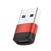 Adaptador OTG USB 3.0 macho a USB-C/Tipo-C hembra, transmisión de 5 Gbps (rojo)