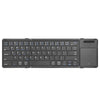 B077T Teclado inalámbrico Bluetooth de cuero PU plegable con panel táctil