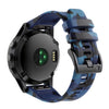 Para Garmin Fenix 7X / 7X Pro / Tactix 7 Correa de reloj de silicona de liberación rápida de camuflaje (azul)