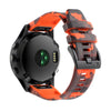 Para Garmin Fenix 7X / 7X Pro / Tactix 7 Correa de reloj de silicona de liberación rápida de camuflaje (naranja)