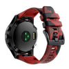 Para Garmin Fenix 7X / 7X Pro / Tactix 7 Correa de reloj de silicona de liberación rápida de camuflaje (rojo)