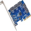 Tarjeta controladora PCIe x4 de 6 Gb/s SATA III no RAID de 5 puertos