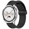 Para Huawei Watch GT4 46 mm 22 mm Correa de reloj de silicona con hebilla magnética plegable (negro)