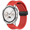 Para Huawei Watch GT4 46 mm 22 mm Correa de reloj de silicona con hebilla magnética plegable (rojo)