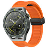 Para Huawei Watch GT3 SE Correa de reloj de silicona con hebilla magnética plegable de 22 mm (naranja)