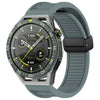 Para Huawei Watch GT3 SE Correa de reloj de silicona con hebilla magnética plegable de 22 mm (Rock Cyan)