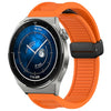 Correa de silicona con hebilla magnética plegable para Huawei Watch GT3 Pro de 46 mm y 22 mm (naranja)