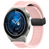 Correa de silicona con hebilla magnética plegable para Huawei Watch GT3 Pro de 46 mm y 22 mm (rosa)