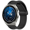Para Huawei Watch GT3 Pro 46 mm 22 mm Correa de reloj de silicona con hebilla magnética plegable (negro)