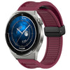 Correa de silicona con hebilla magnética plegable para Huawei Watch GT3 Pro de 46 mm y 22 mm (rojo vino)