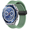 Para Huawei Watch Ultimate Correa de reloj de silicona con hebilla magnética plegable de 22 mm (verde)