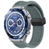 Correa de silicona con hebilla magnética plegable para Huawei Watch Ultimate de 22 mm (cian roca)