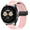 Para Huawei Watch Buds Correa de reloj de silicona con hebilla magnética plegable de 22 mm (rosa)