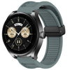 Correa de silicona con hebilla magnética plegable para Huawei Watch Buds de 22 mm (cian roca)