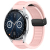 Para Huawei Watch GT3 46 mm 22 mm Correa de reloj de silicona con hebilla magnética plegable (rosa)