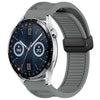 Para Huawei Watch GT3 46 mm 22 mm Correa de reloj de silicona con hebilla magnética plegable (gris)