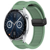 Para Huawei Watch GT3 46 mm 22 mm Correa de reloj de silicona con hebilla magnética plegable (verde)